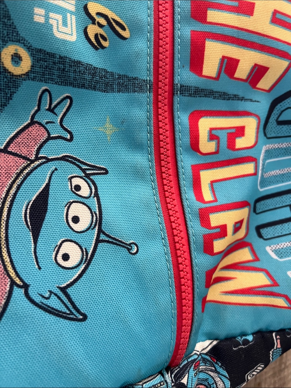 Disney Parks Toy Story Pizza Planet Alien The Claw Backpack Full Size Canvas - Picture 6 of 8